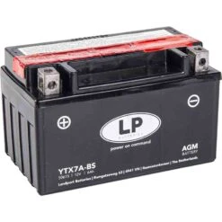 Landport YTX7A-BS AGM Motorrad Batterie, 12 V 6 AH