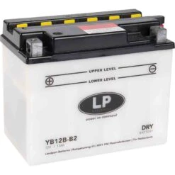 Landport YB12B-B2 Motorrad Batterie Inkl. Befüllung Batteriesäure, 12V, 13Ah
