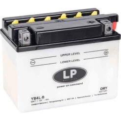 Landport YB4L-B,12N4-3B Motorrad Batterie Inkl. Befüllung Batteriesäure, 12V, 4Ah
