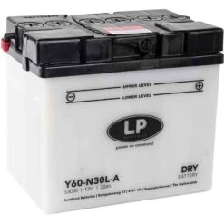 Landport Y60-N30L-A Motorrad Batterie Inkl. Befüllung Batteriesäure, 12V, 30Ah