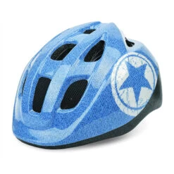 POLISPORT Kinderfahrradhelm Im Jeans Look, Gr. S