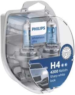 Philips WhiteVision Ultra H4 Glühlampe, 2 Stück