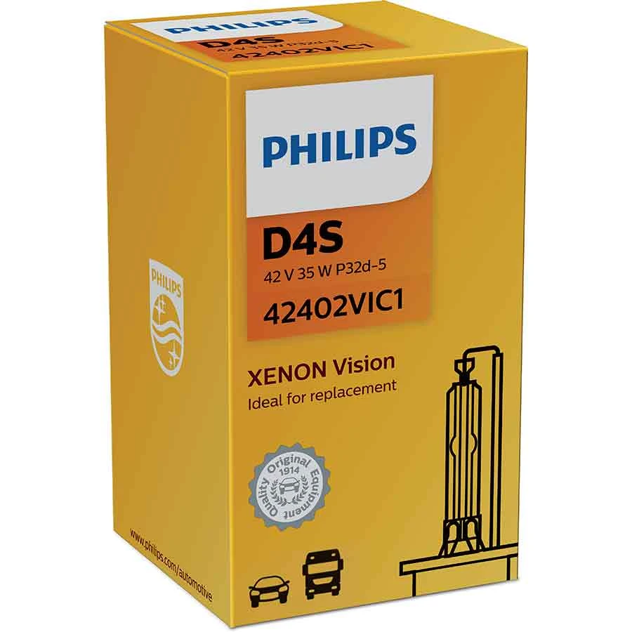 Philips Vision D4S-Xenonlampe 42V 35W PK32D-5, 1 Stück 1 Philips Vision D4S-Xenonlampe 42V 35W PK32D-5, 1 Stück