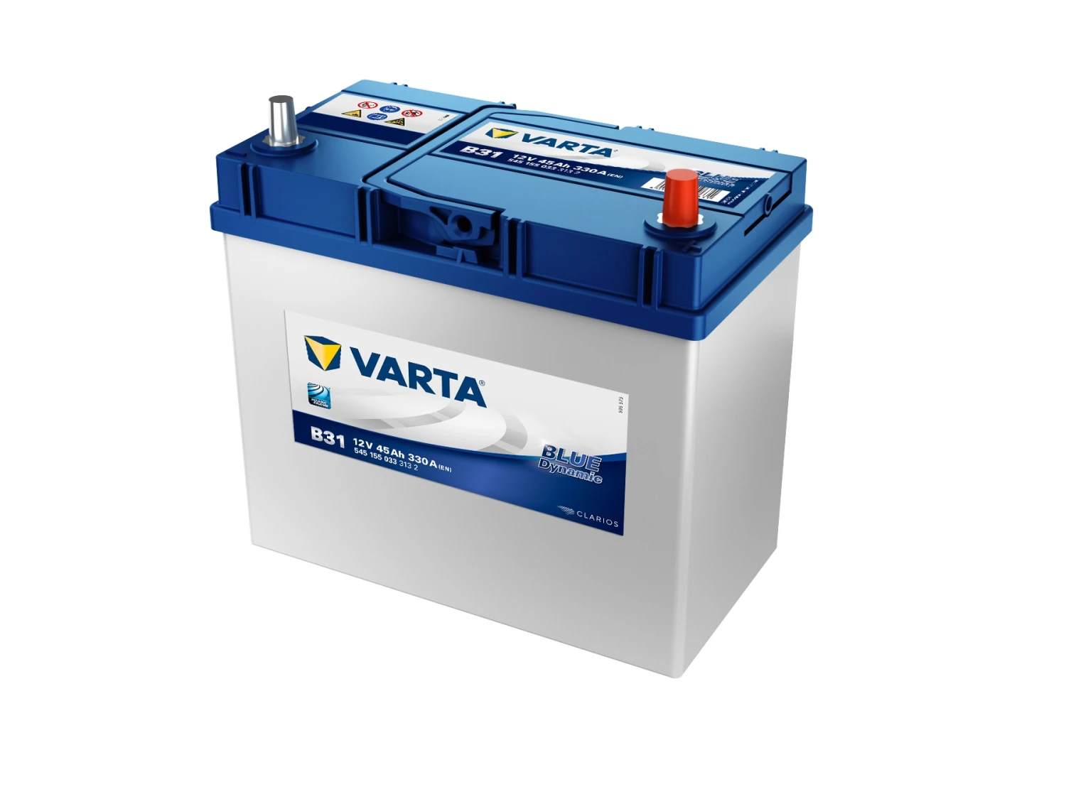 VARTA Blue Dynamic Autobatterie, B31, 5451550333, 45 Ah, 330 A 1 VARTA Blue Dynamic Autobatterie, B31, 5451550333, 45 Ah, 330 A
