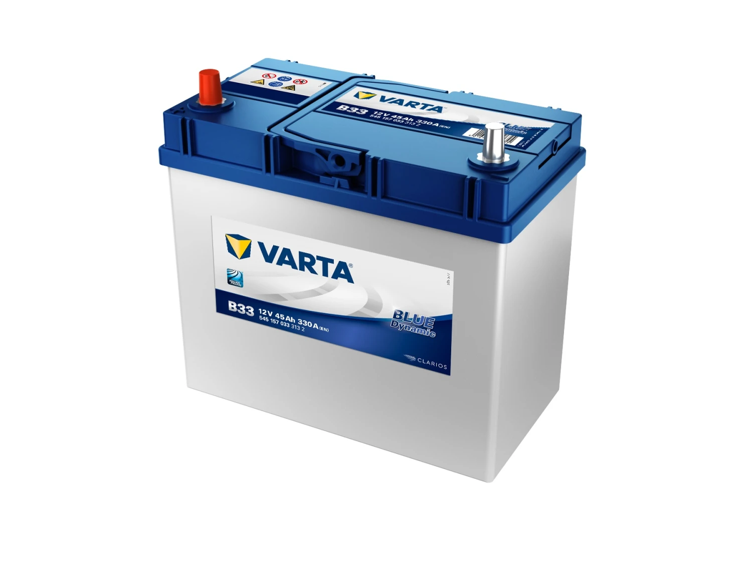 VARTA Blue Dynamic Autobatterie, B33, 5451570333, 45 Ah, 330 A 1 VARTA Blue Dynamic Autobatterie, B33, 5451570333, 45 Ah, 330 A