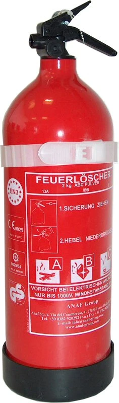 Pulverfeuerlöscher PS2-YN ABC Mit Halterung, 2 Kg